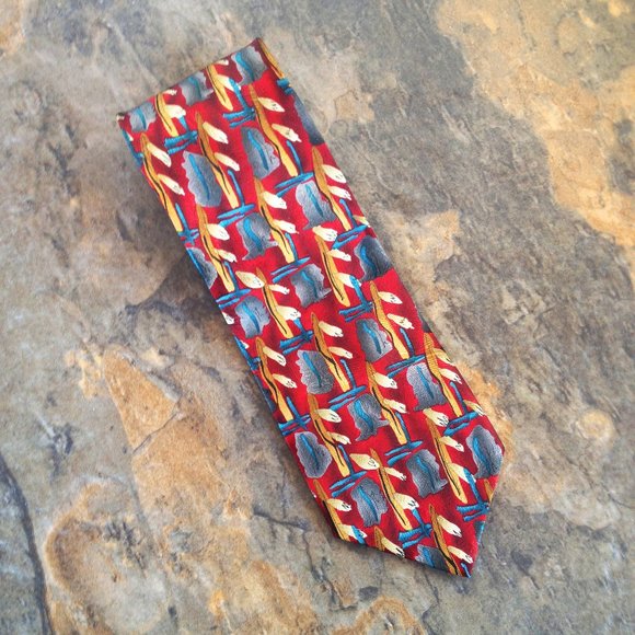 Classic Retro Style Silk Tie by Jerry Garcia - Picture 1 of 2
